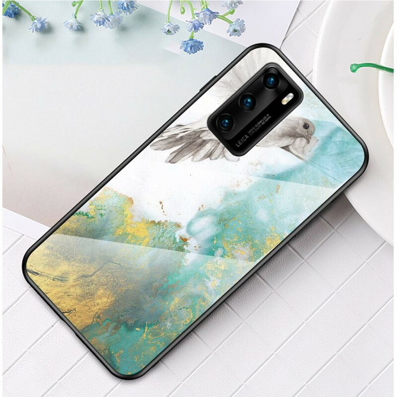 Θήκη Huawei P40 Premium Colors Tempered Glass