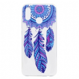 Θήκη Huawei P20 Lite Διαφανή Dream Catcher Blue Feathers