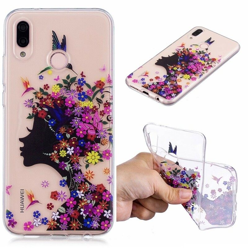 Θήκη Huawei P20 Lite Διάφανο Κορίτσι Λουλουδιών