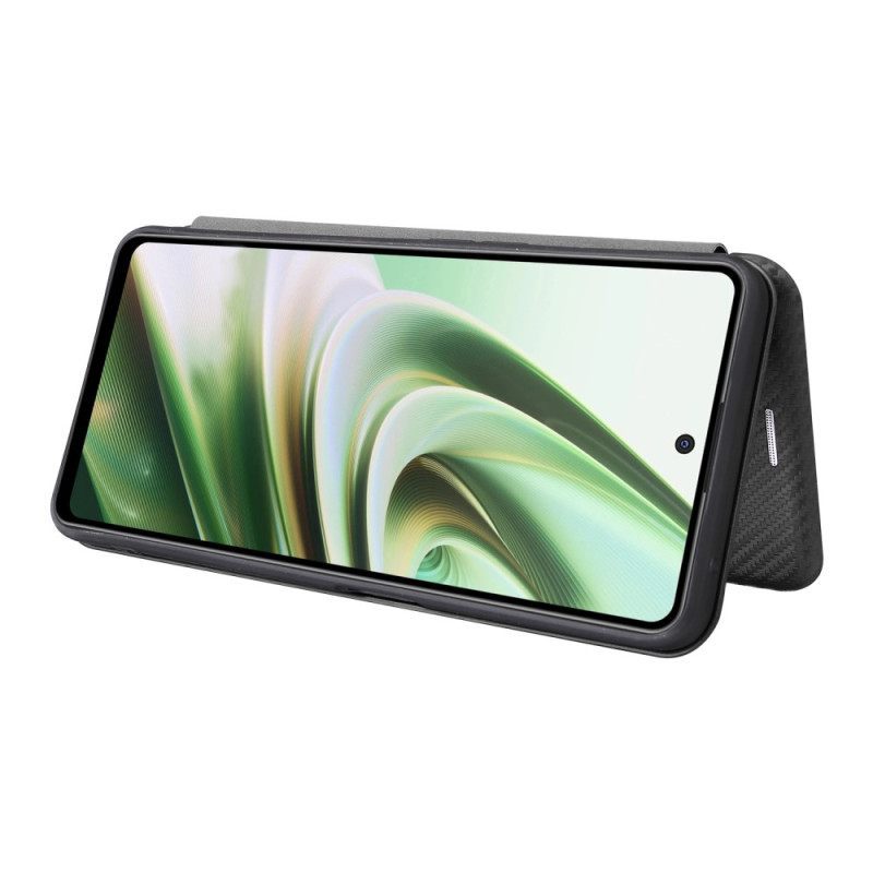 θηκη κινητου OnePlus Nord CE 3 Lite 5G Θήκη Flip Υφή Από Ίνες Άνθρακα