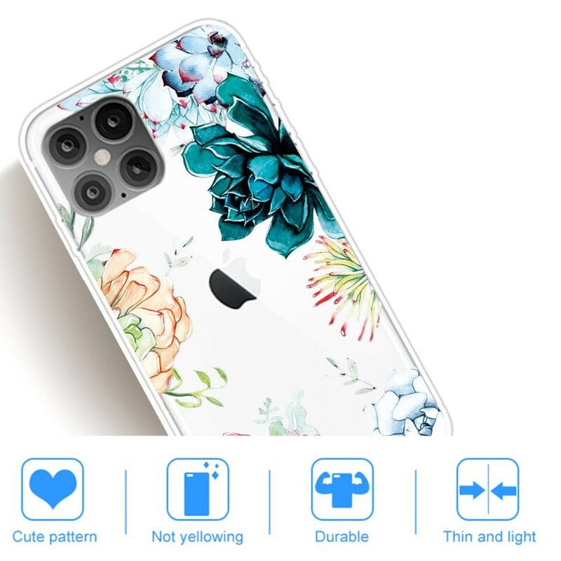 Θήκη iPhone 12 Pro Max Άνευ Ραφής Λουλούδια Ακουαρέλας