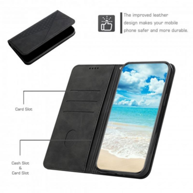 θηκη κινητου Oppo A54 5G / A74 5G Θήκη Flip Skin-touch Σε Κυβικό Στυλ