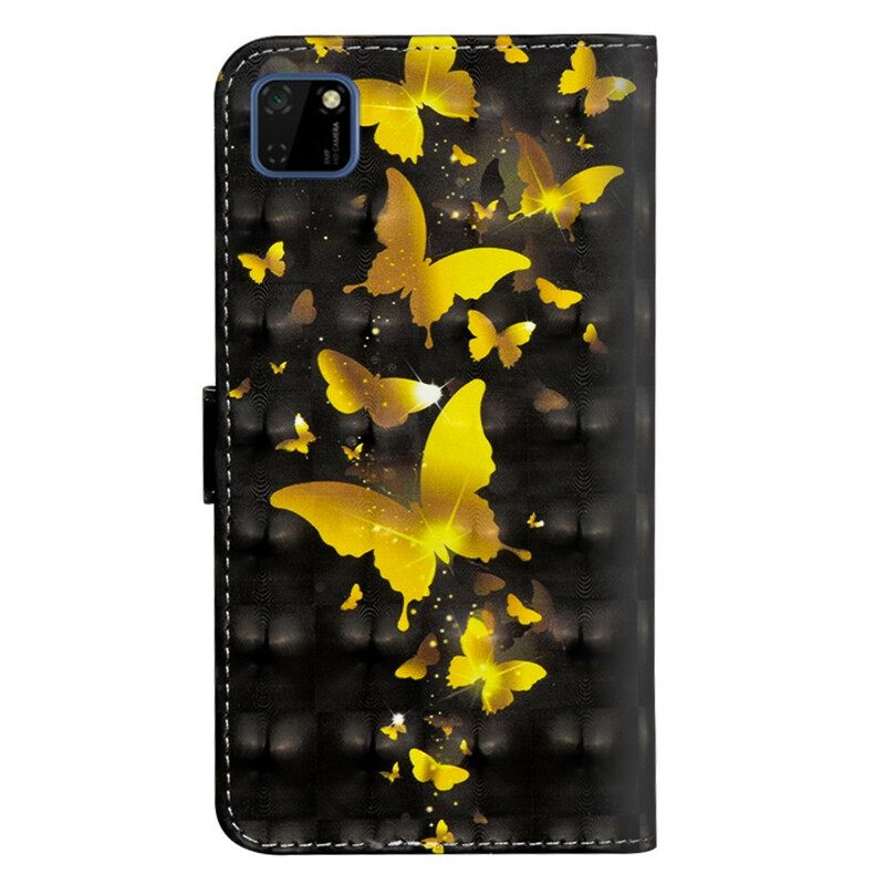 Κάλυμμα Huawei Y5p Κίτρινες Πεταλούδες