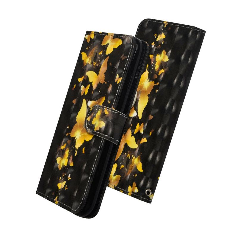 Κάλυμμα Huawei Y5p Κίτρινες Πεταλούδες
