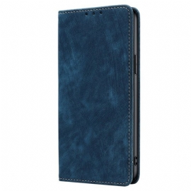 Δερματινη Θηκη Vivo V50 Lite 5g Εφέ Σουέτ Με Προστασία Rfid Σιλικόνης