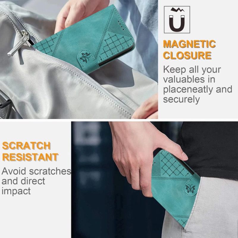 Δερματινη Θηκη Vivo V50 Lite 5g Γεωμετρικό Σχέδιο Με Λουράκι (geometric Print) Σιλικόνης