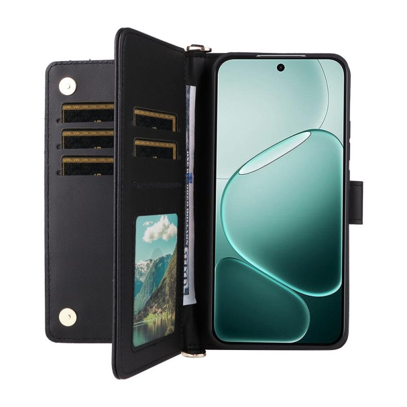 Δερματινη Θηκη Vivo V50 Lite 5g Καπιτονέ Με Λουράκι Ώμου Και Κορδόνι