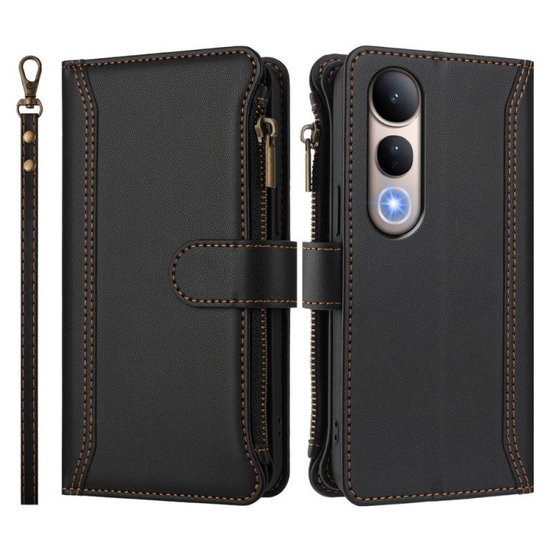 Δερματινη Θηκη Vivo V50 Lite 5g Πορτοφόλι Με 9 Υποδοχές Καρτών