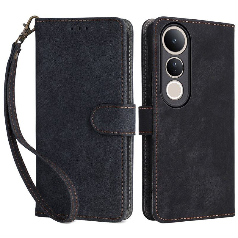 Δερματινη Θηκη Vivo V50 Lite 5g Προστασία Rfid Με Κορδόνι