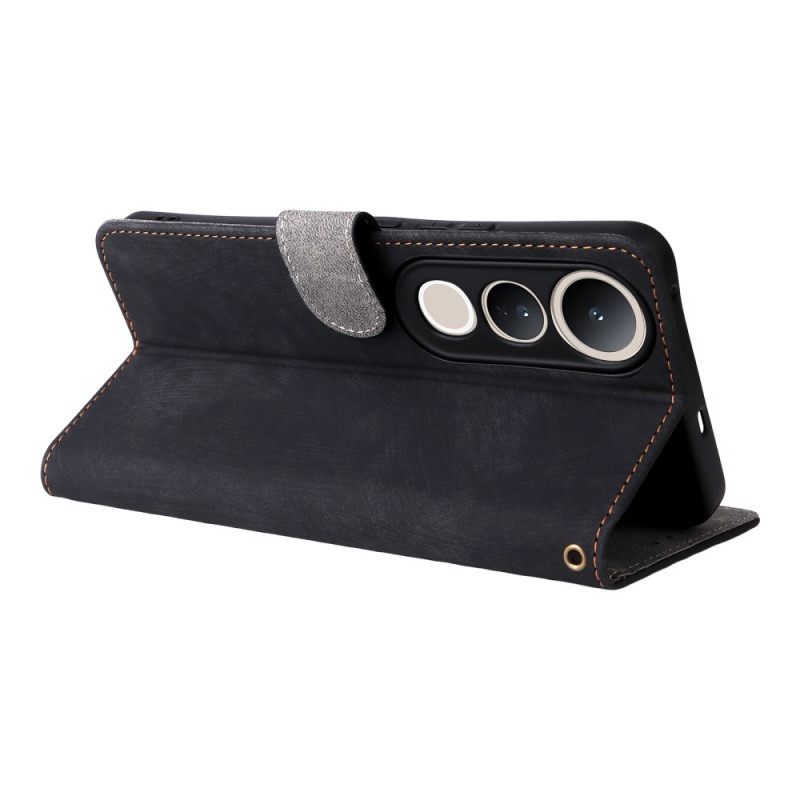 Δερματινη Θηκη Vivo V50 Lite 5g Προστασία Rfid Με Κορδόνι