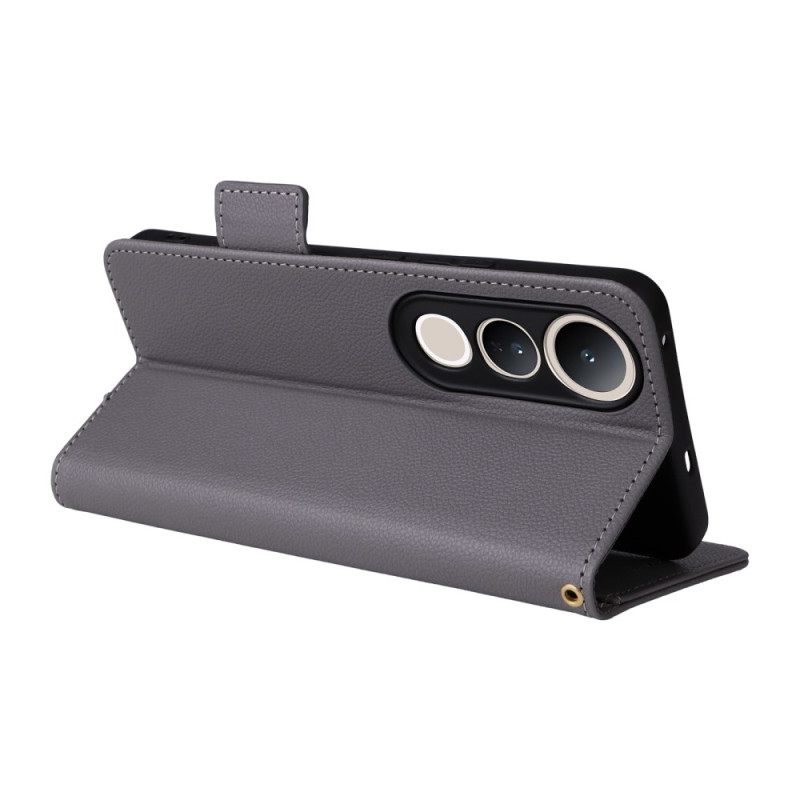 Δερματινη Θηκη Vivo V50 Lite 5g Τεχνητό Δέρμα Με Κορδόνι