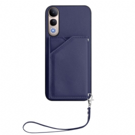 Δερματινη Θηκη Vivo V50 Lite 5g Θήκη Καρτών Και Κορδόνι