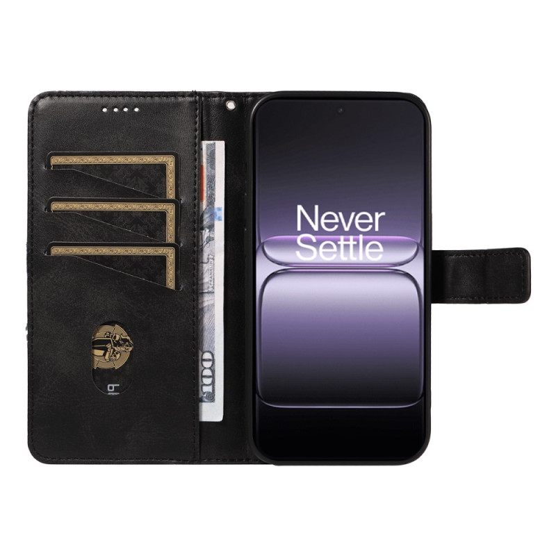 Δερματινη Θηκη Oneplus Nord 5 Δίχρωμο Γεωμετρικό Σιλικόνης