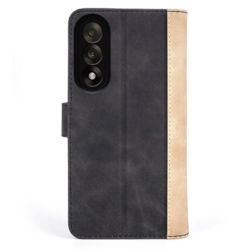 Δερματινη Θηκη Oneplus Nord 5 Δίχρωμο Κυματιστό Σιλικόνης