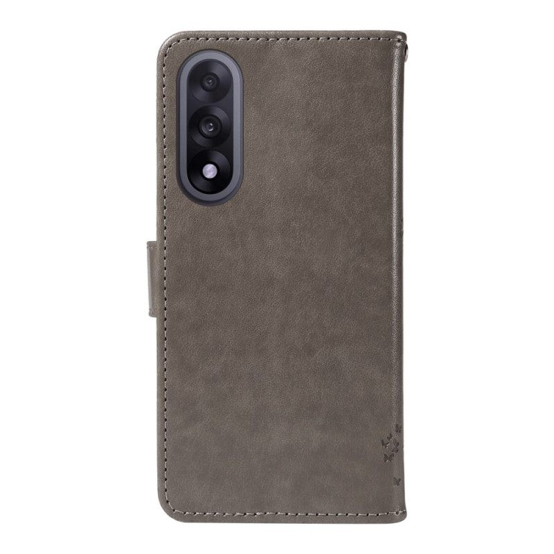 Δερματινη Θηκη Oneplus Nord 5 Γατόσπιτο Δέντρο Σιλικόνης