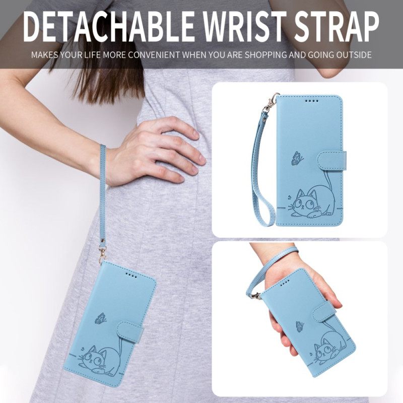 Δερματινη Θηκη Oneplus Nord 5 Γραφική Γάτα