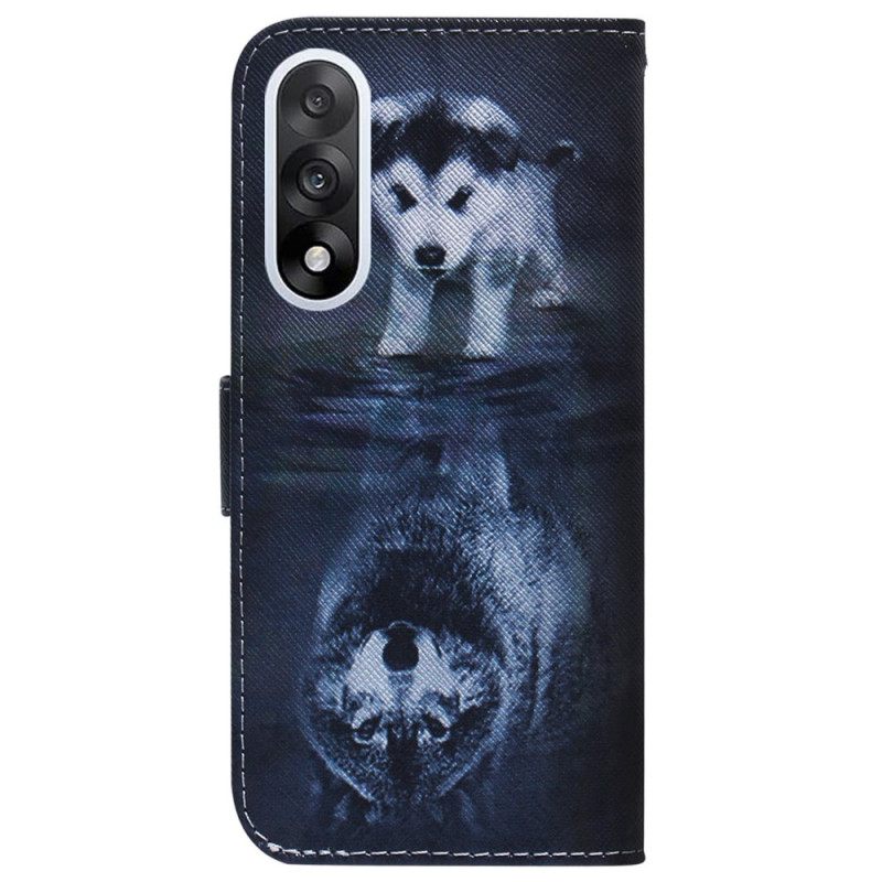Δερματινη Θηκη Oneplus Nord 5 Όνειρο Κουταβιού Σιλικόνης