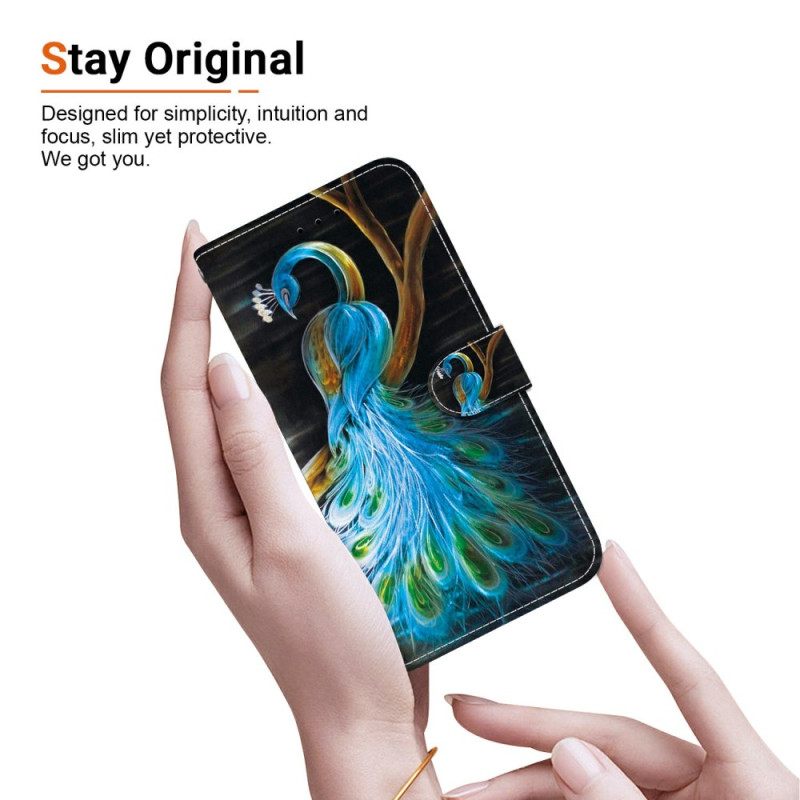 Δερματινη Θηκη Oneplus Nord 5 Παγώνι