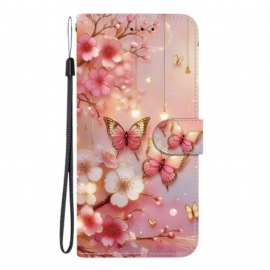 Δερματινη Θηκη Oneplus Nord 5 Πεταλούδες Τριαντάφυλλα Σιλικόνης