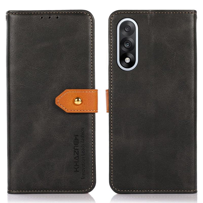 Δερματινη Θηκη Oneplus Nord 5 Χρυσό Κούμπωμα Khazneh
