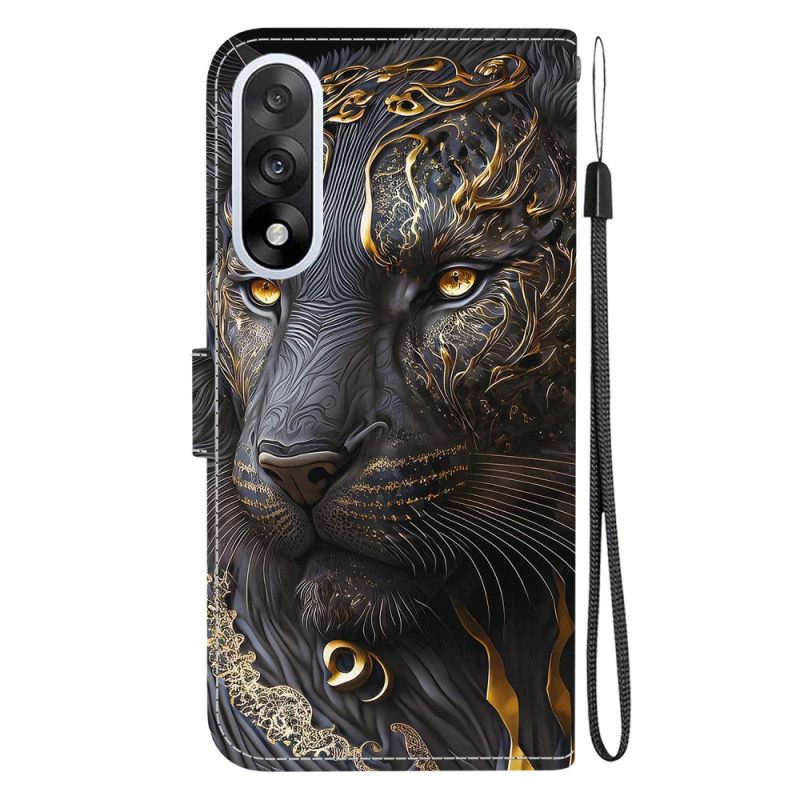Δερματινη Θηκη Oneplus Nord 5 Χρυσό Λιοντάρι