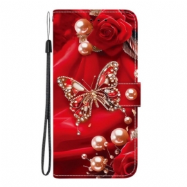 Θηκη Κινητου Oneplus Nord 5 Κόκκινες Πεταλούδες