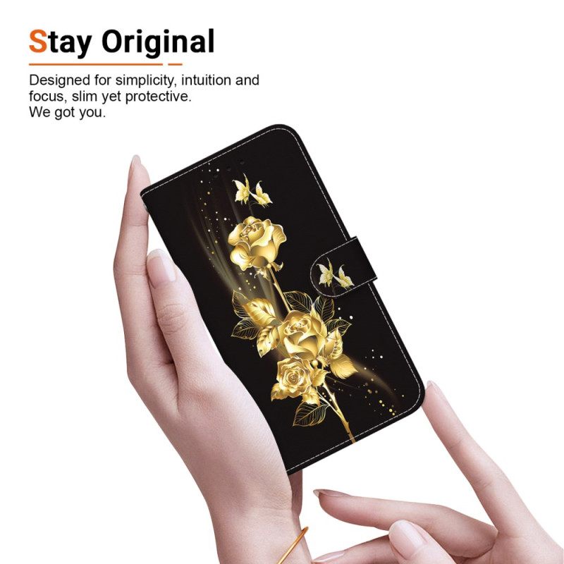 Θηκη Κινητου Oneplus Nord 5 Θήκες Κινητών Χρυσά Τριαντάφυλλα