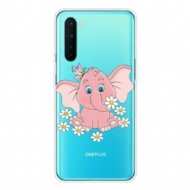 Θήκη OnePlus Nord Διαφανής Ροζ Ελέφαντας