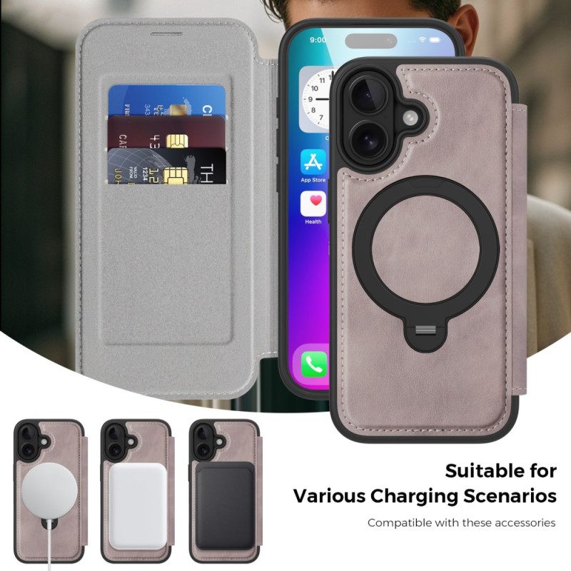 Δερματινη Θηκη iPhone 17 Ενσωματωμένο Μπλοκάρισμα Rfid Από Magsafe