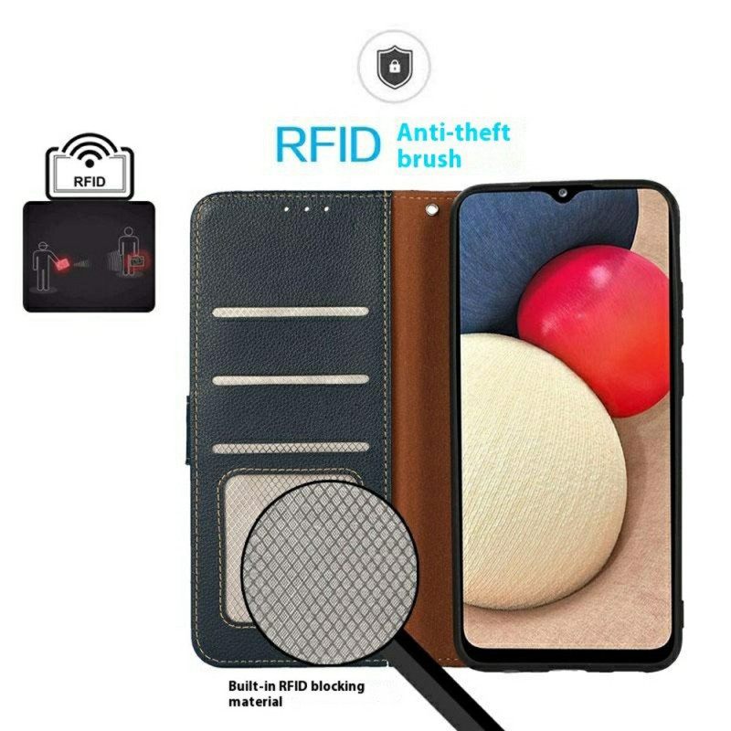Δερματινη Θηκη iPhone 17 Khazneh Δίχρωμο Πορτοφόλι Rfid