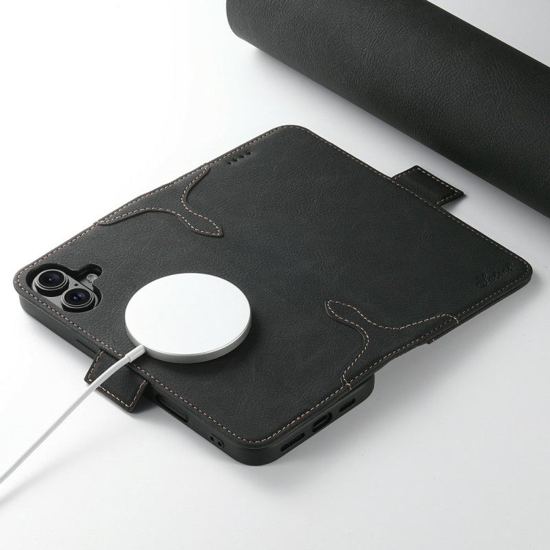 Δερματινη Θηκη iPhone 17 Συμβατή Με Magsafe Premium Retro Σιλικόνης