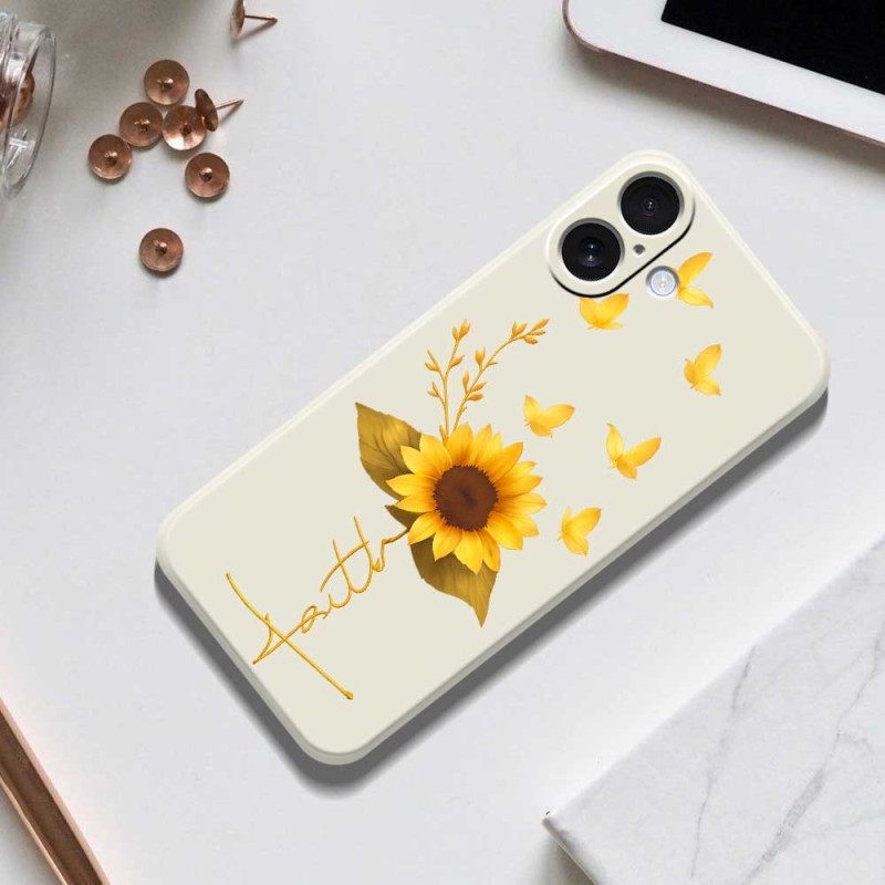 Κάλυμμα iPhone 17 Ηλίανθος Υγρής Σιλικόνης