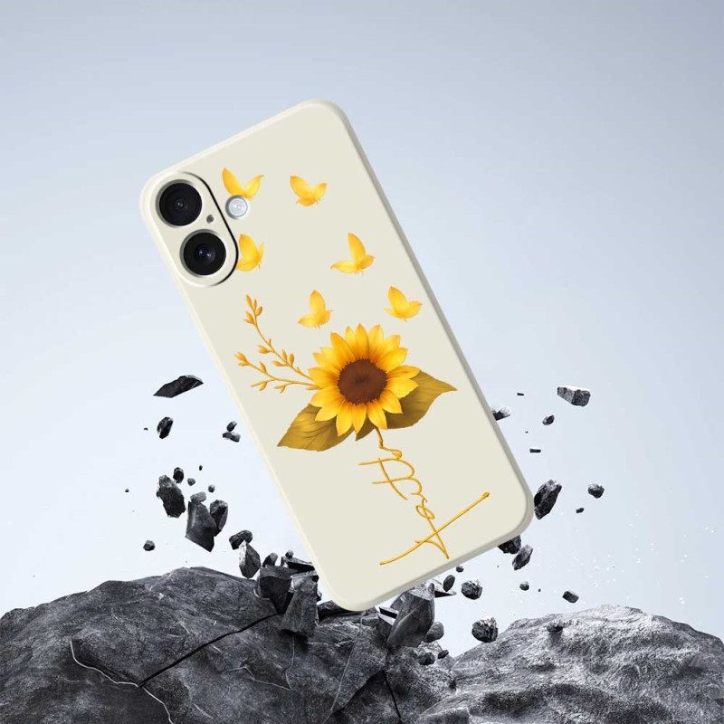 Κάλυμμα iPhone 17 Ηλίανθος Υγρής Σιλικόνης