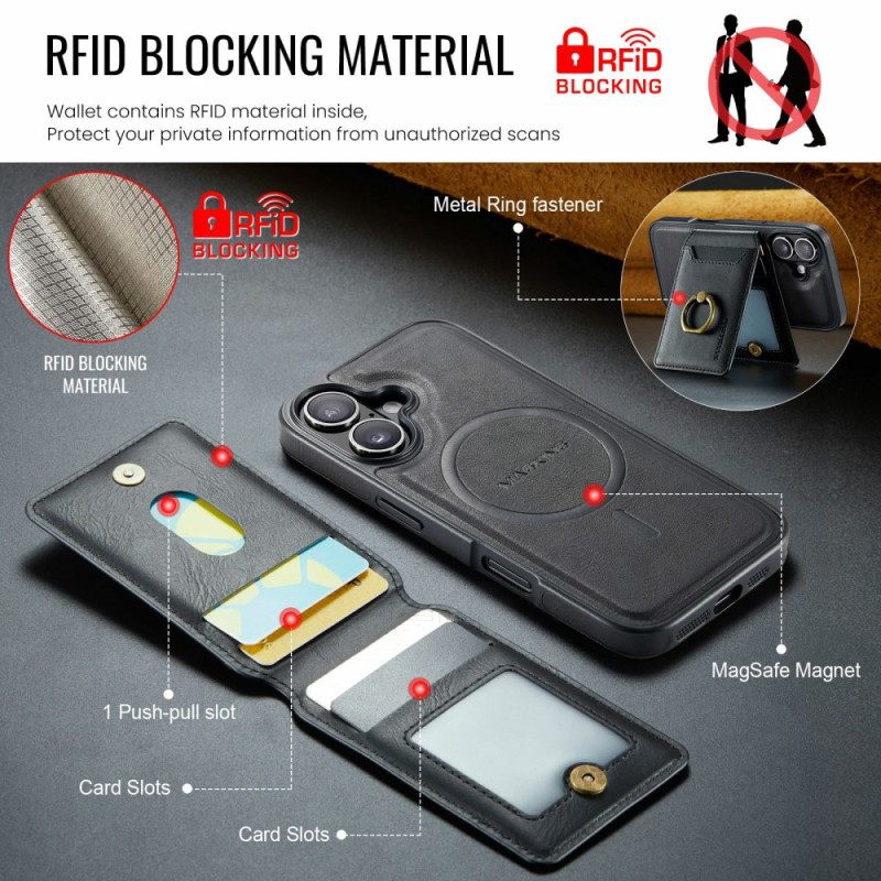 Κάλυμμα iPhone 17 Magsafe Με Θήκη Κάρτας Rfid Και Ενσωματωμένη Βάση Σιλικόνης