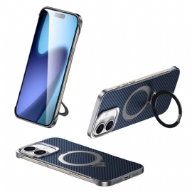 Κάλυμμα iPhone 17 Συμβατό Με Magsafe Leather Effect With Stand