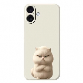 Κάλυμμα iPhone 17 Θήκες Κινητών Υγρή Σιλικόνη Angry Cat