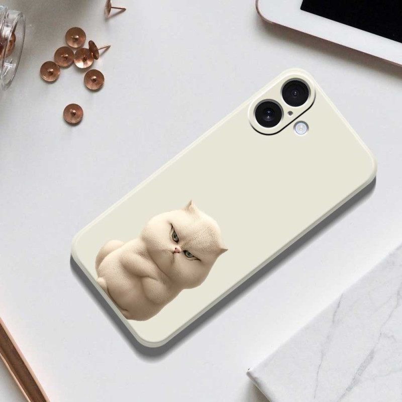 Κάλυμμα iPhone 17 Θήκες Κινητών Υγρή Σιλικόνη Angry Cat