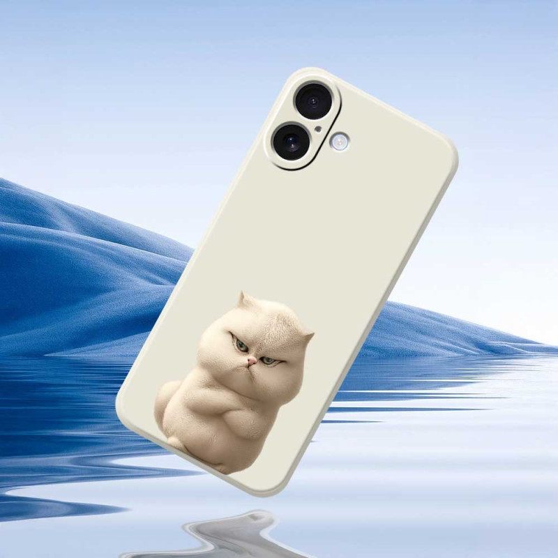 Κάλυμμα iPhone 17 Θήκες Κινητών Υγρή Σιλικόνη Angry Cat