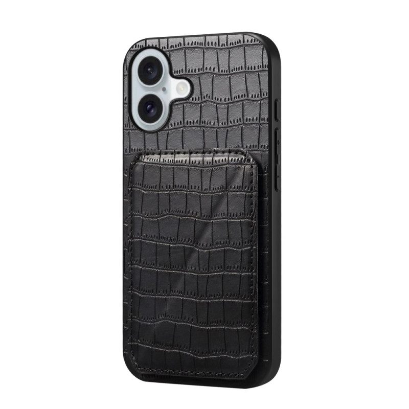 Κάλυμμα iPhone 17 Θήκη Καρτών Με Εφέ Κροκόδειλου