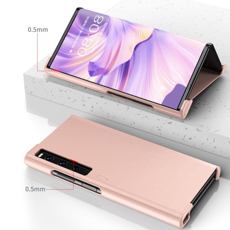 Δερματινη Θηκη Huawei Mate XS 2 Δερμάτινο Στυλ Σιλικόνης