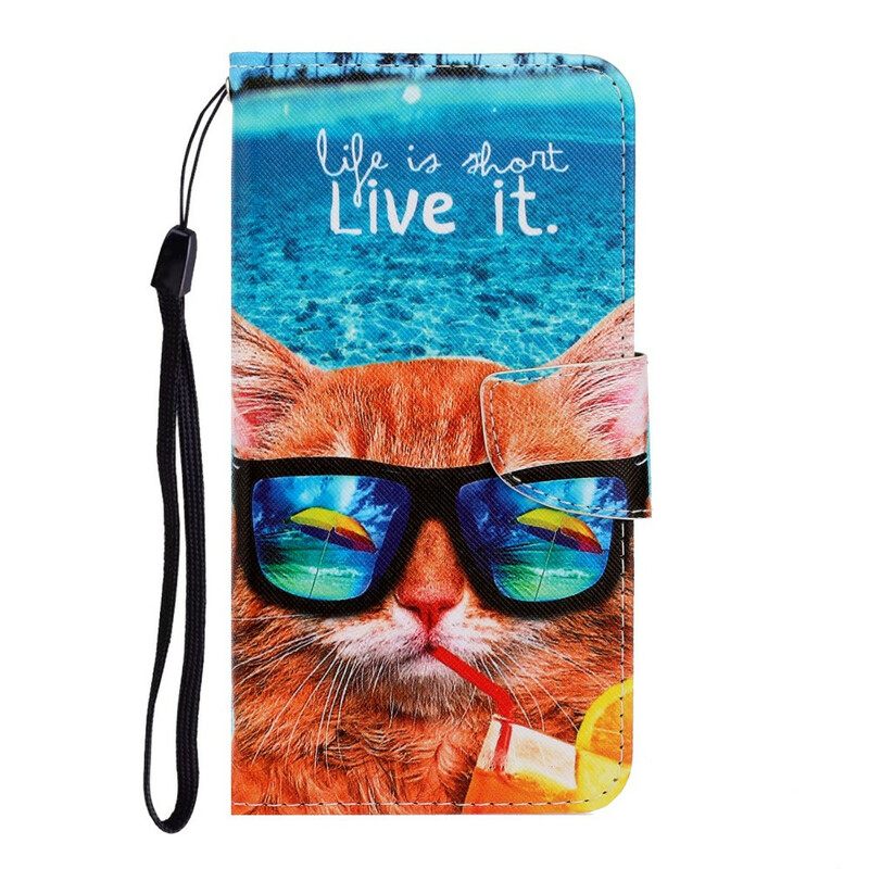 Κάλυμμα Samsung Galaxy S20 με κορδονι Cat Live It Strappy