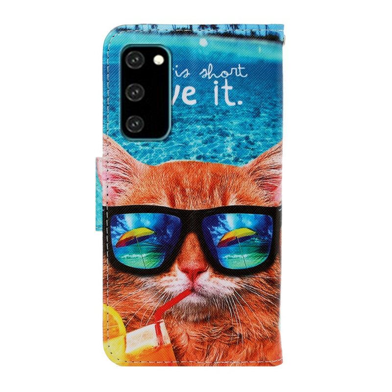 Κάλυμμα Samsung Galaxy S20 με κορδονι Cat Live It Strappy