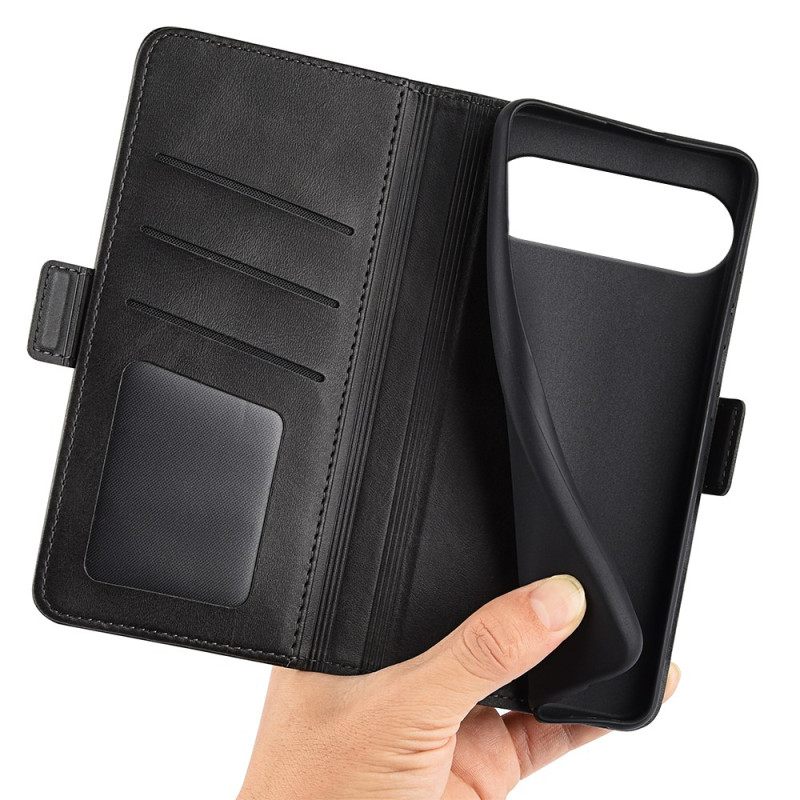 Δερματινη Θηκη Google Pixel 10 Pro Xl Διπλό Κούμπωμα Σιλικόνης