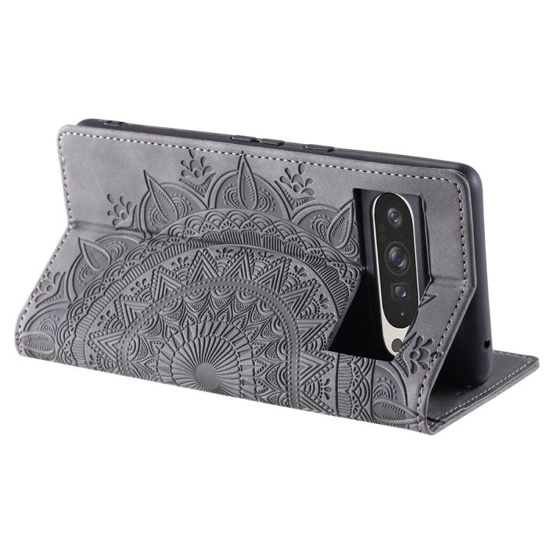 Δερματινη Θηκη Google Pixel 10 Pro Xl Εφέ Σουέτ Μαντάλα