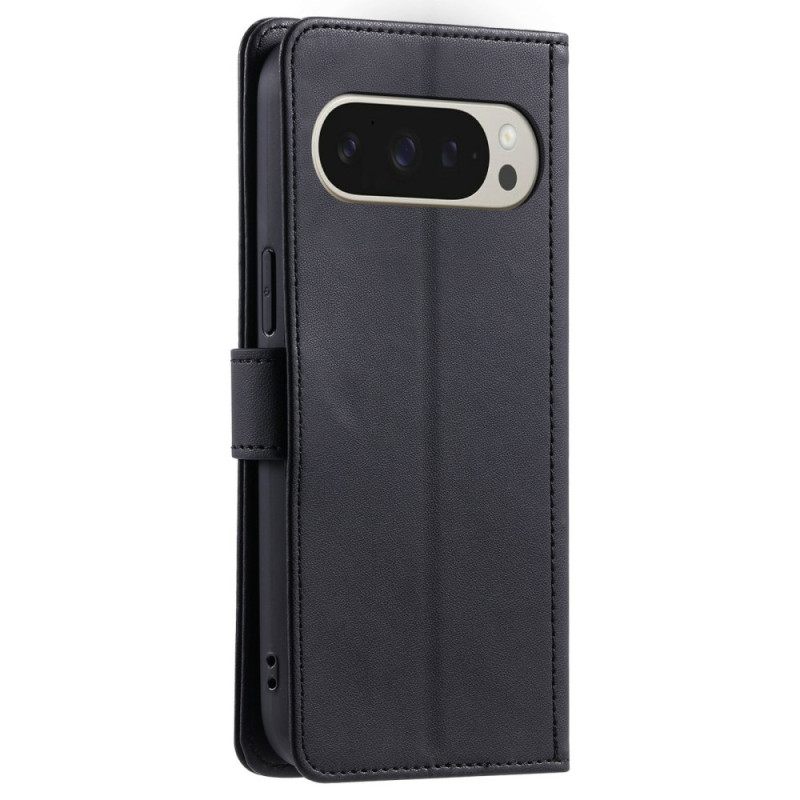 Δερματινη Θηκη Google Pixel 10 Pro Xl Καπιτονέ Σχέδιο Με Λουράκι Και Λουράκι Ώμου Σιλικόνης