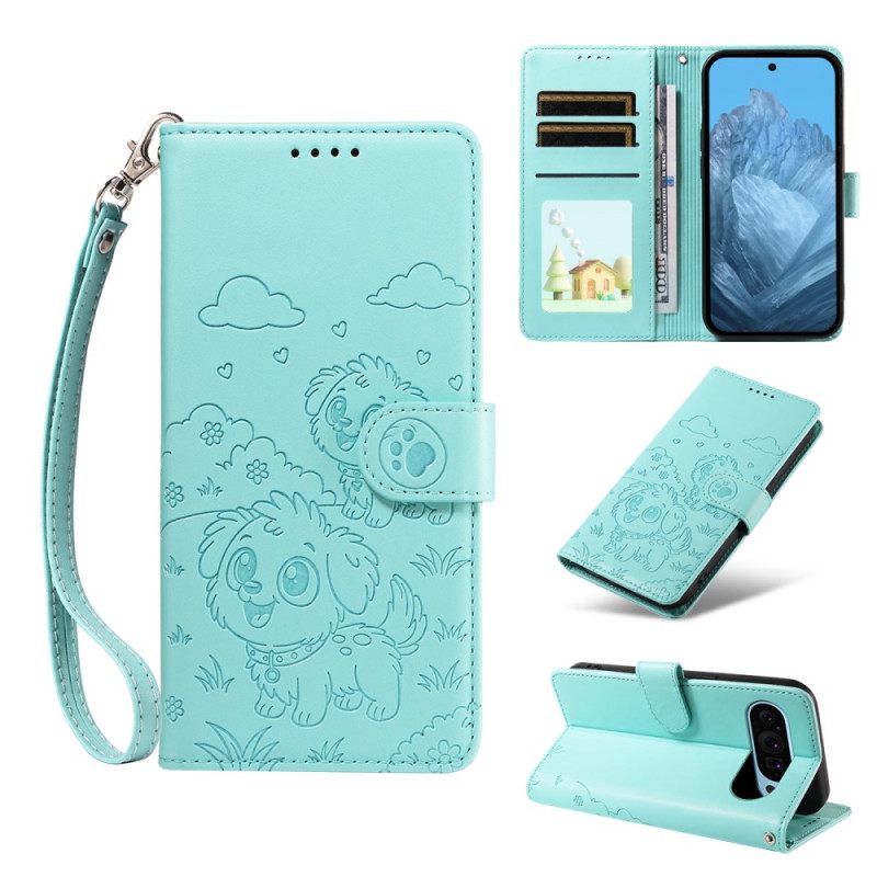 Δερματινη Θηκη Google Pixel 10 Pro Xl Κλείδωμα Rfid Και Σχέδιο Σκύλου Σιλικόνης