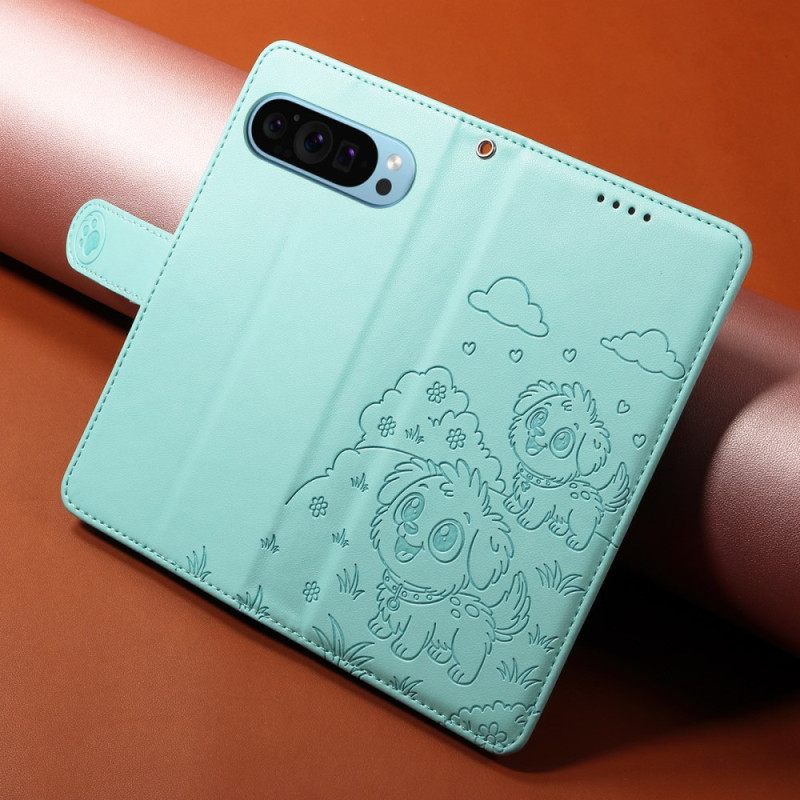 Δερματινη Θηκη Google Pixel 10 Pro Xl Κλείδωμα Rfid Και Σχέδιο Σκύλου Σιλικόνης