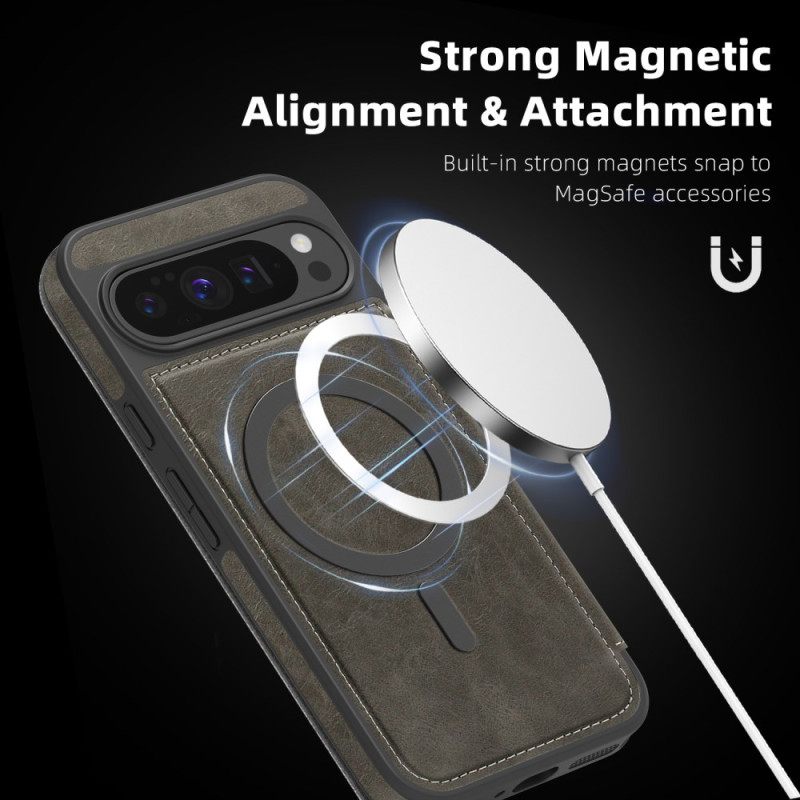 Δερματινη Θηκη Google Pixel 10 Pro Xl Magsafe Συμβατό Με Θήκη Καρτών Rfid Σιλικόνης