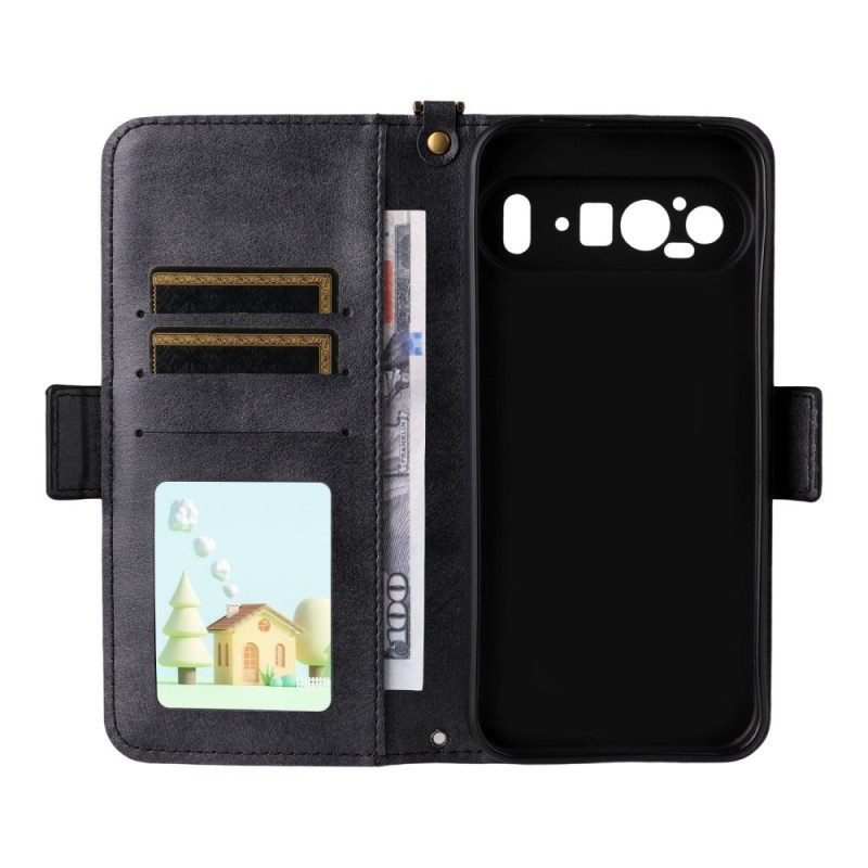 Δερματινη Θηκη Google Pixel 10 Pro Xl Vintage Με Ιμάντα Ώμου Σιλικόνης