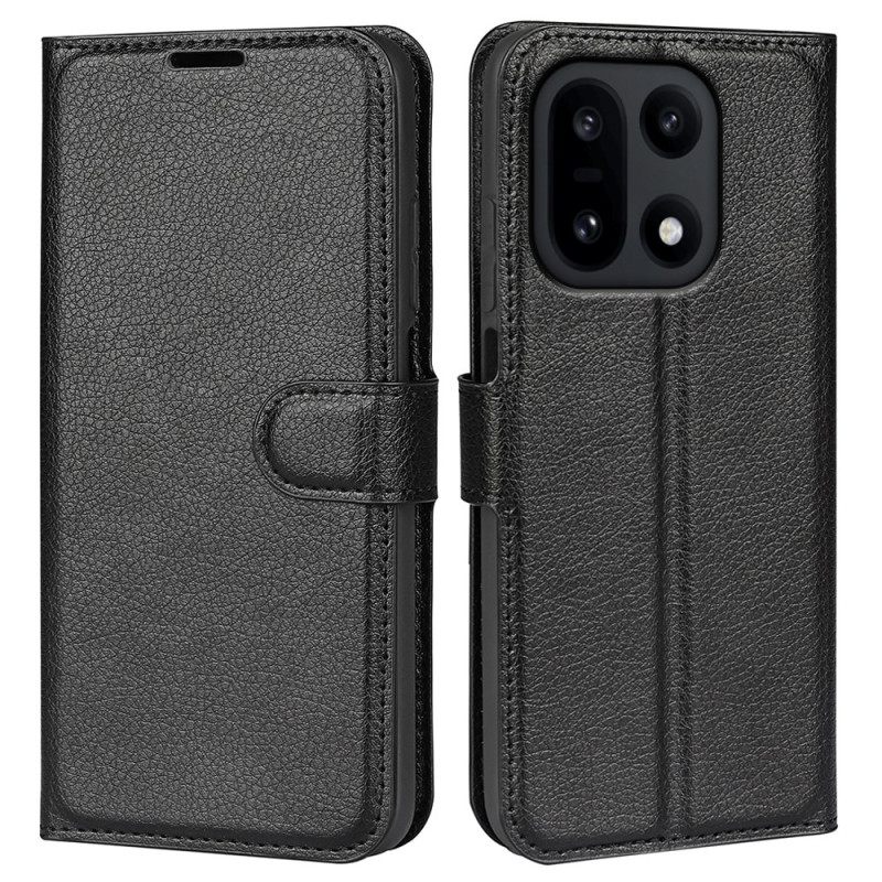 Δερματινη Θηκη Oneplus 15 Δέρμα Λίτσι (faux Leather) Σιλικόνης
